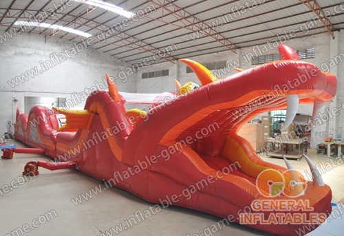 Fire dragon obstacle inflatables