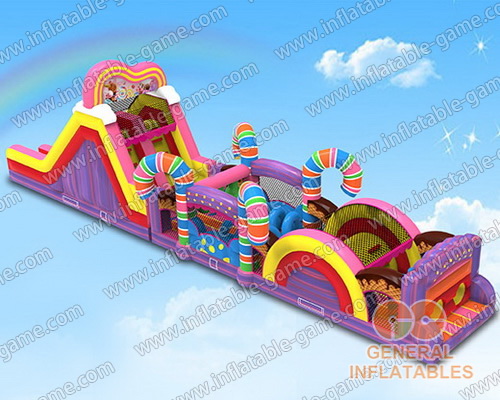 64.6 ft L Large Candy obstacle course