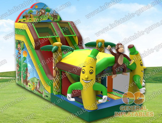 26ftL Banana slide inflatable