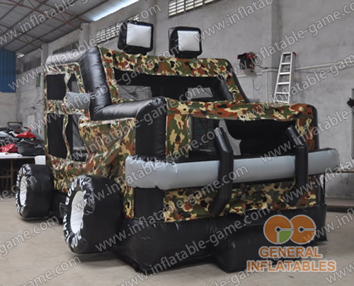 Inflatable military truck