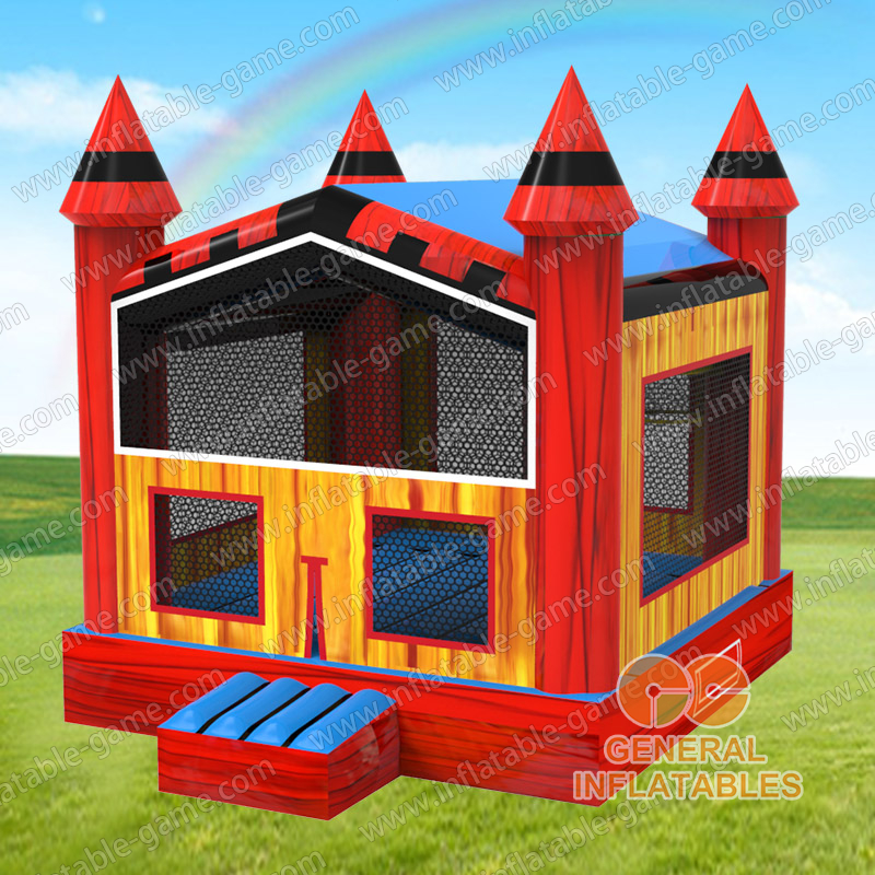 Red marble bounce house