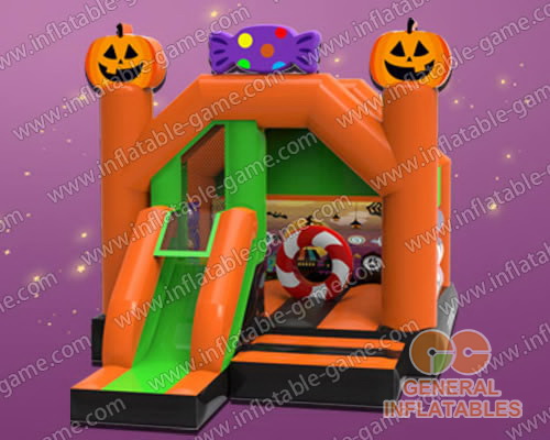 Halloween bounce house with slide