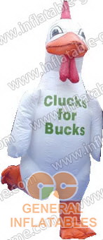 Clucks for Bucks Ad Inflatable Moving Cartoon