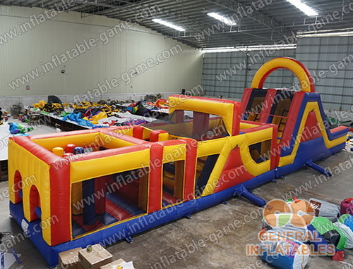 Red yellow blue obstacle course