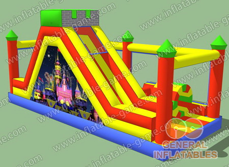 Inflatable castle obstacle