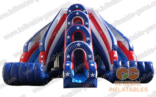 Inflatable Double lane USA Slides