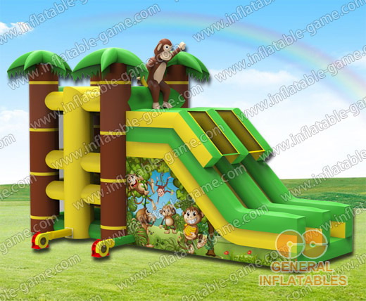 Jungle theme spider climb slide