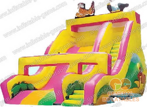 Inflatable zoo slide