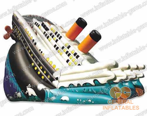 Inflatable titanic slide