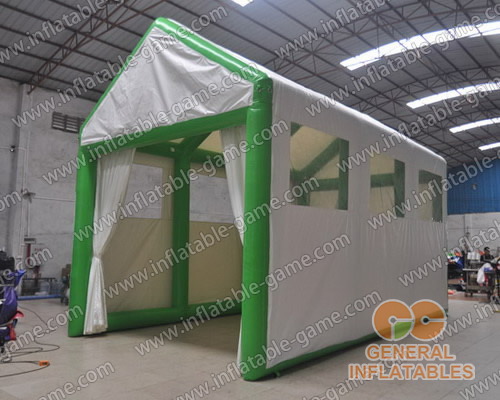 Airtight tent with curtain