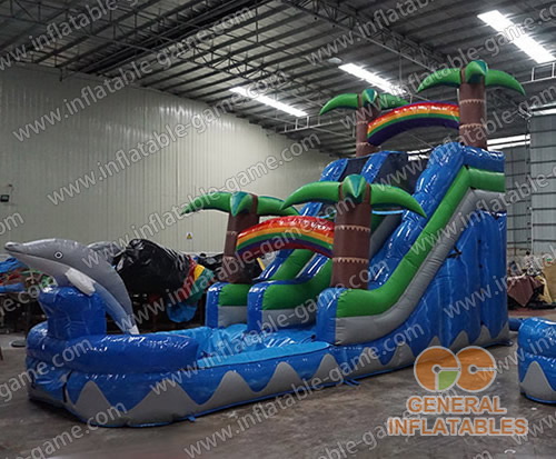 inflatable jungle water slide