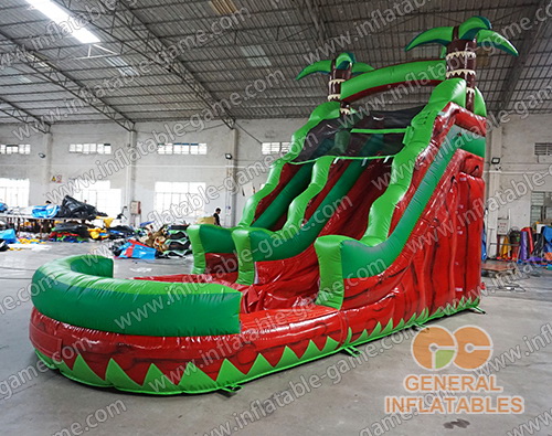 Jungle trees water slide