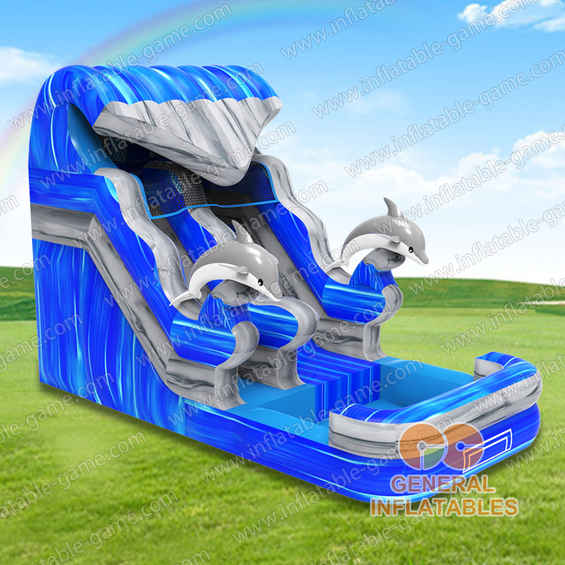 Dolphin wave water slide