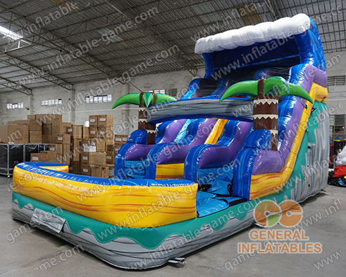 Wave dual lane water slide