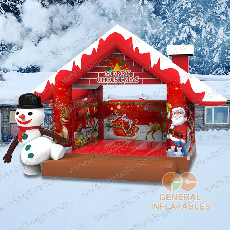 Christmas house n snowman